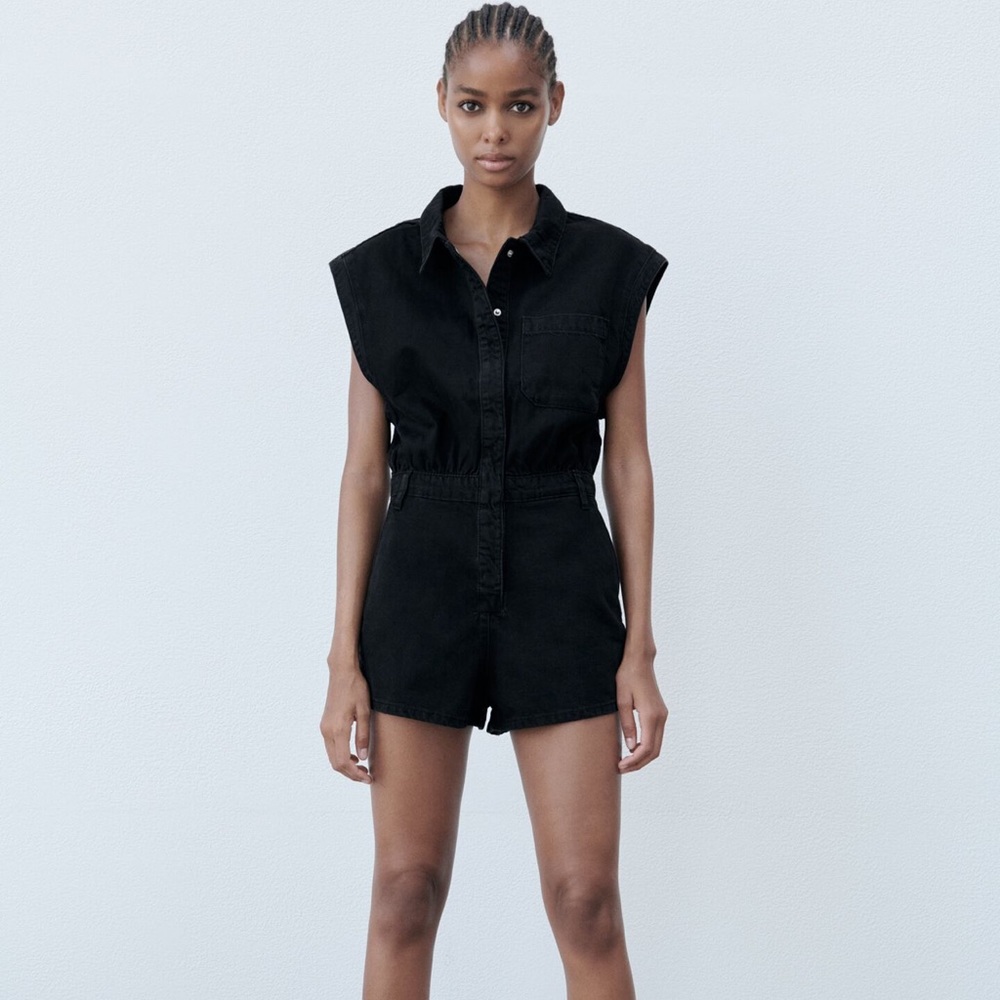 Zara Denim Romper